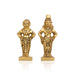 Panduranga Rukmini Pair - 3 x 1.5 Inches | Brass Sculpture/ Rukmini Panduranga/ Panduranga And Rukmini for Pooja - Brass Murties