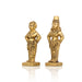 Panduranga Rukmini Pair - 3 x 1.5 Inches | Brass Sculpture/ Rukmini Panduranga/ Panduranga And Rukmini for Pooja - Brass Murties