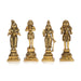 Naalvar Set - 6 x 2 Inches | Appar, Sundarar, Sambandar, Manikkavacakar/ Antique Brass Idol for Pooja Room - Brass Murties