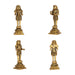 Naalvar Set - 6 x 2 Inches | Appar, Sundarar, Sambandar, Manikkavacakar/ Antique Brass Idol for Pooja Room - Brass Murties