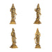 Naalvar Set - 6 x 2 Inches | Appar, Sundarar, Sambandar, Manikkavacakar/ Antique Brass Idol for Pooja Room - Brass Murties
