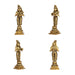 Naalvar Set - 6 x 2 Inches | Appar, Sundarar, Sambandar, Manikkavacakar/ Antique Brass Idol for Pooja Room - Brass Murties