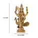 Murugan Statue  - 5 x 2.5  Inches 440 Gms |  Antique Brass Statue/ Murugan with Peacock Idol/ Murugan Silai for Pooja - Brass Murties