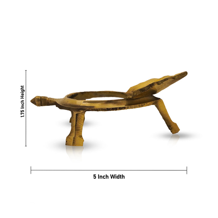 Brass Shankh Stand - 1.75 x 5 Inches | Shankh Rakhne Ka Stand/ Shankh Holder for Pooja - Pooja Shankh