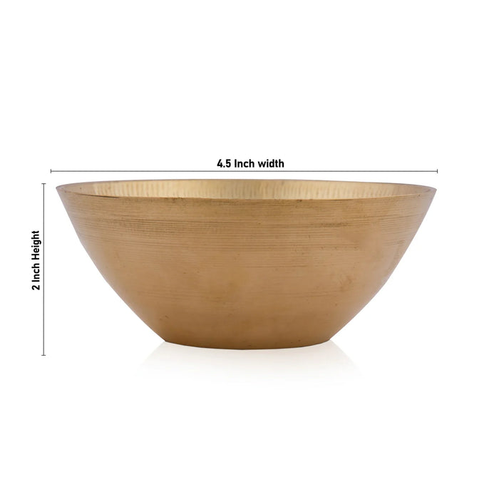 Brass Bowl - 2 x 4.5 Inches | Katora/ Cup for Pooja/ 160 Gms Approx