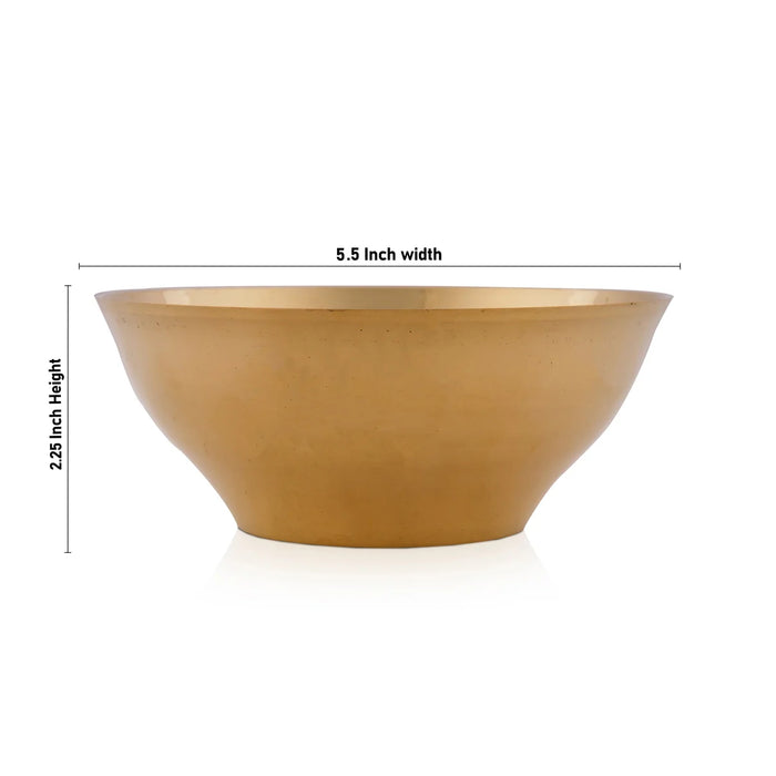 Brass Bowl - 2.25 x 5.5 Inches | Katora/ Cup for Pooja/ 220 Gms Approx