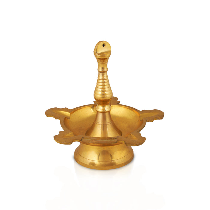 Brass Lamp  - 6.5  Inches |  Hanging Diya/ Thooku Vilakku/ Latkan Hanging 5 Face Deep for Home - Hanging Lamp