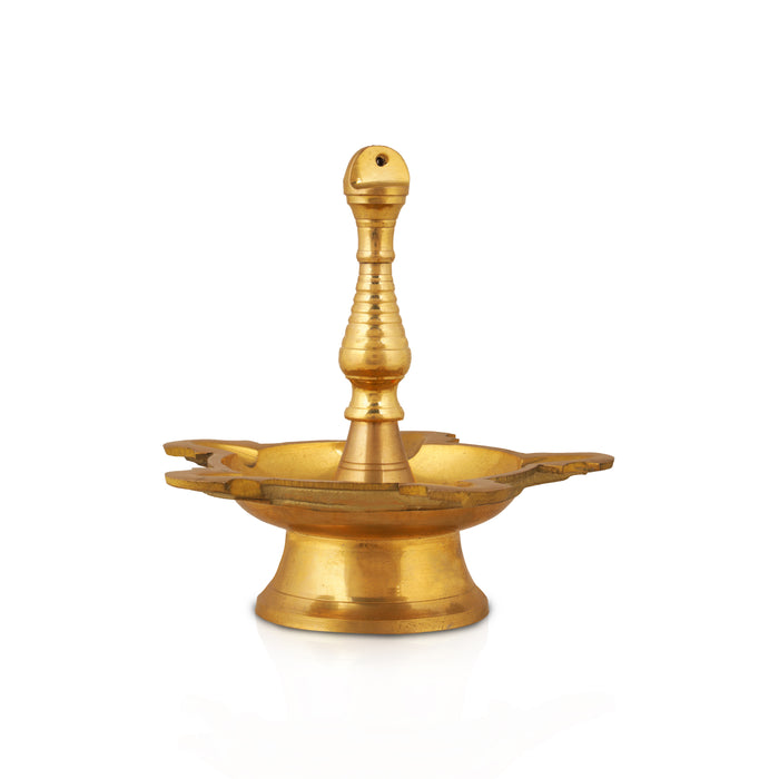 Brass Lamp  - 6.75  Inches |  Hanging Diya/ Thooku Vilakku/ Latkan Hanging 5 Face Deep for Home - Hanging Lamp