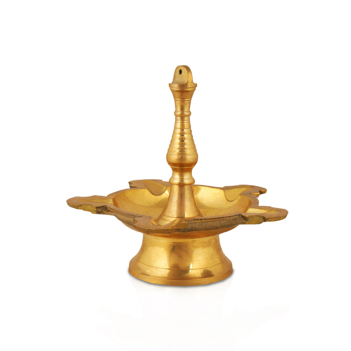 Brass Lamp  - 6.75  Inches |  Hanging Diya/ Thooku Vilakku/ Latkan Hanging 5 Face Deep for Home - Hanging Lamp