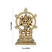 Chakrathazhwar Idol - 7 x 5 Inches | Antique Brass Idol/ Chakrathalwar Statue for Pooja/ 1.040 Kgs Approx - Brass Murties