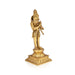 Hanuman Standing With Kadhai On Base Murti - 16 X 6 Inches | Antique Brass Idol / Anjaneya Statue For Pooja - Brass Murties