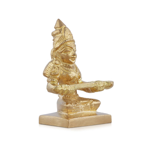 Annapoorani Statue - 2.25 x 2 Inches | Brass Idol/ Annapoorani Idol for Pooja/ 110 Gms Approx - Brass Murties