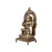 Laxmi Idol With Arch- 7.5 x 4 Inches | Antique Brass Idol/ Lakshmi Idol Sitting On Chowki for Pooja/ 1.650 Kgs - Brass Murties