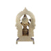 Laxmi Idol With Arch- 7.5 x 4 Inches | Antique Brass Idol/ Lakshmi Idol Sitting On Chowki for Pooja/ 1.650 Kgs - Brass Murties