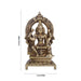 Laxmi Idol With Arch- 7.5 x 4 Inches | Antique Brass Idol/ Lakshmi Idol Sitting On Chowki for Pooja/ 1.650 Kgs - Brass Murties
