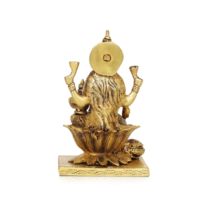 Laxmi Murti  - 7 x 4.5 Inches |  Brass Idol/ Lakshmi Idol/ Lakshmi Murti/ Lakshmi Statue for Pooja - Brass Murties