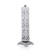 Agarbathi Stand With Base - 11 x 3.5 Inches | Swastic Pipe Design Steel Incense Stick Holder With Lid for Pooja - Agarbathi Stand
