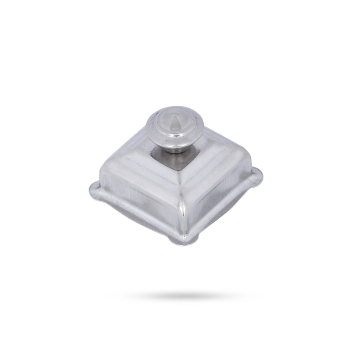 Agarbathi Stand With Base - 11 x 3.5 Inches | Swastic Pipe Design Steel Incense Stick Holder With Lid for Pooja - Agarbathi Stand