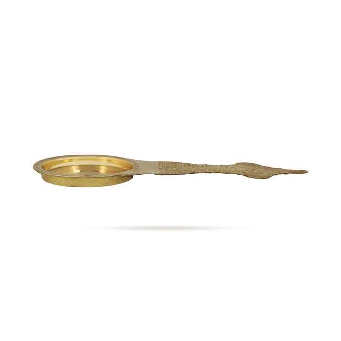 Camphor Burner - 18 x 7 Inches | Brass Kapoor Dhani/ Brass Aarti/ Camphor Aarti for Pooja