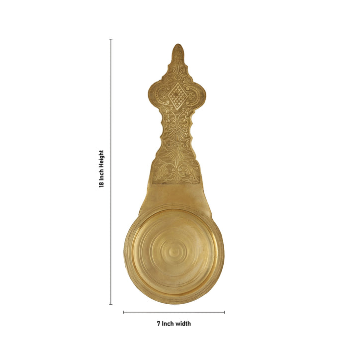 Camphor Burner - 18 x 7 Inches | Brass Kapoor Dhani/ Brass Aarti/ Camphor Aarti for Pooja