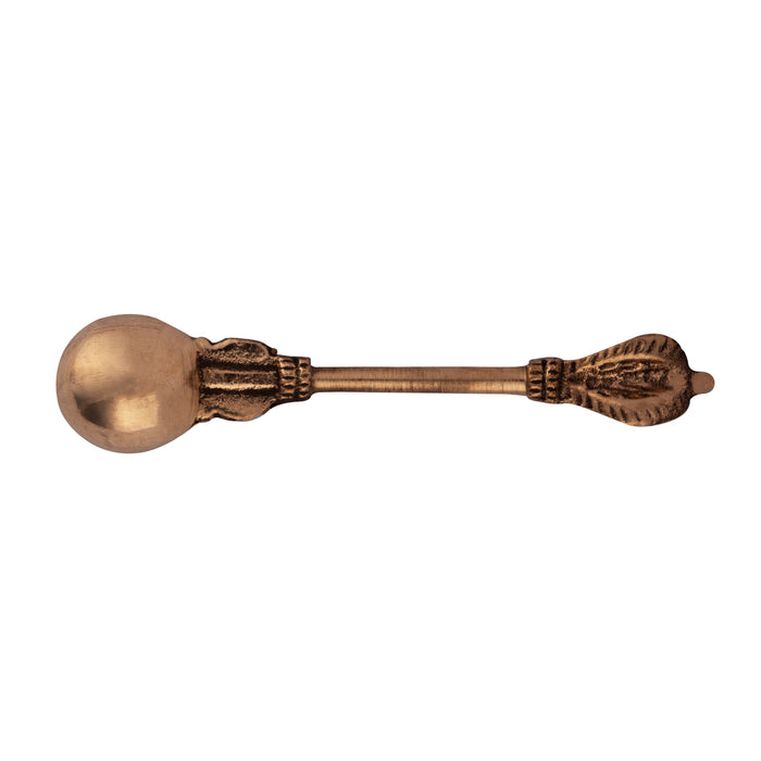 Achmani - 4.5 x 1 Inches | Copper Pali Spoon/ Achmani Spoon/ Nagam Handle Uddharani for Pooja - Panchapatra & Uddarani