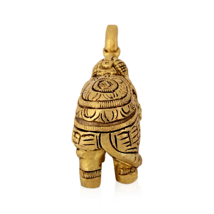 Elephant Statue- 2 x 2.25 inches | Antique Brass Elephant sculpture / elephant Idol for Home Decor