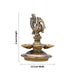 Mor Deepak - 5 x 3.5 Inches | 5 Face Vilakku/ Antique Brass Lamp for Pooja/ 490 Gms Approx - 5 Faced lamp