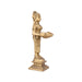 Standing Lady Deepam - 5 x 3 Inches | Antique Brass Vilakku/ Brass Lamp for Pooja/ 250 Gms Approx - Paavai Vilakku / Lady With A Lamp