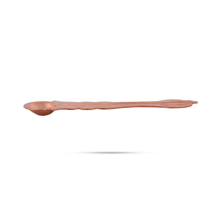 Achmani - 5.5 x 1 Inches | Copper Uddharani/ Copper Pali Spoon for Pooja/ 20 Gms Approx