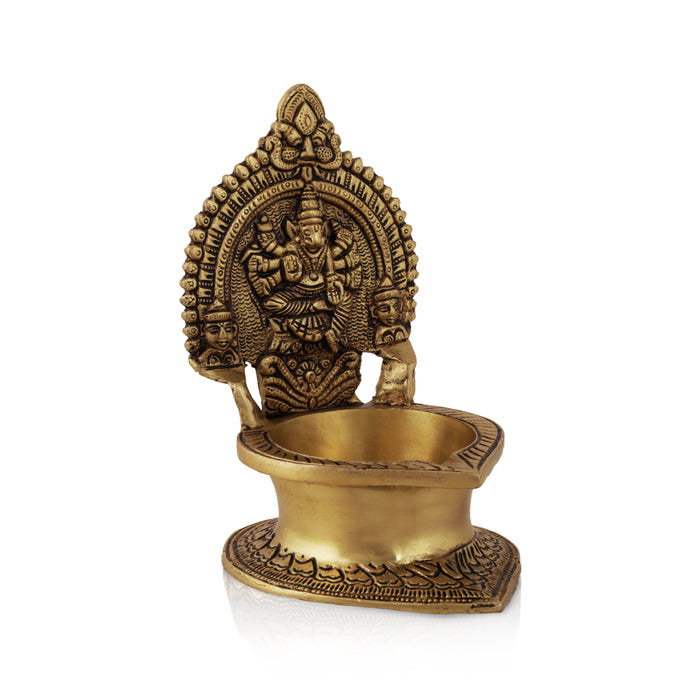 Kamatchi Vilakku - Varahi - 6.5 Inches | Brass Kamakshi Deepam/ Lamp for Pooja