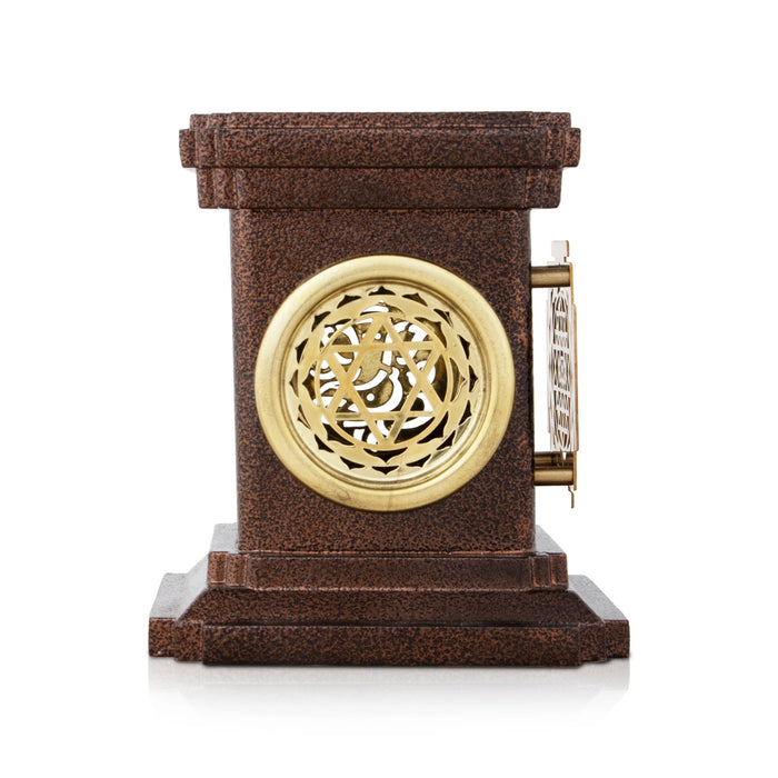 Camphor Suvarnadeep - 5 x 5 Inches | Kapoor Dani Suvarnadeep Diya/ Copper Oxidised Kapur Dani/ 725 Gms Approx - Kapur Aarti