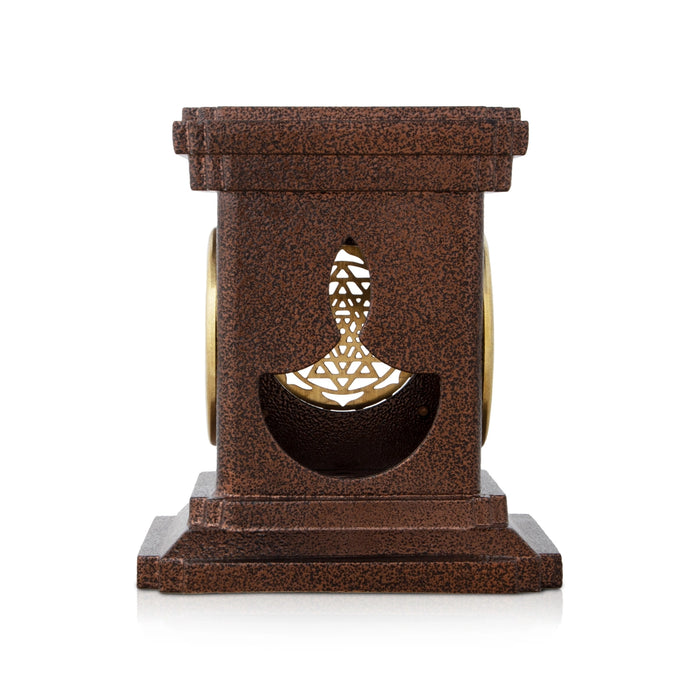 Camphor Suvarnadeep - 5 x 5 Inches | Kapoor Dani Suvarnadeep Diya/ Copper Oxidised Kapur Dani/ 725 Gms Approx - Kapur Aarti