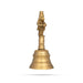 Hand Bell With Hanuman Design Handle - 5.25 x 2.25 Inches | Brass Ghanti/ Brass Bell for Pooja - Pooja Bells