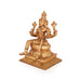 Vishwak Sena Sitting on Base Murti - 12 x 8 Inches | Panchaloha Idol / Vishwaksena Statue for Pooja - Panchaloha Murties