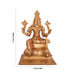 Vishwak Sena Sitting on Base Murti - 12 x 8 Inches | Panchaloha Idol / Vishwaksena Statue for Pooja - Panchaloha Murties
