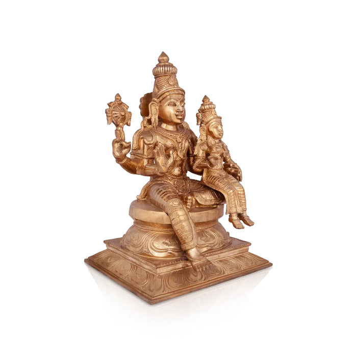 Lakshmi Narayanan Murti - 17 x 11 Inches | Panchaloham Statue / Laxmi Narayanan Idol / Decor For Home & Pooja - Panchaloha Murties