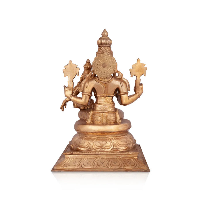 Lakshmi Narayanan Murti - 17 x 11 Inches | Panchaloham Statue / Laxmi Narayanan Idol / Decor For Home & Pooja - Panchaloha Murties