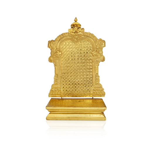 Arch Peedam with Umbrella - 19 x 12 Inches | Brass Sheet Peedam / Peedam with Arch For Pooja - Pooja Aasan & Bajot & Pooja Mat