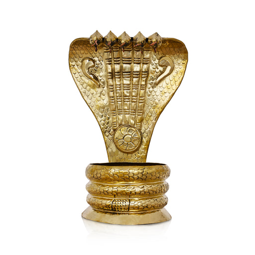 Nagabharanam Statue - 15 x 12 Inches | Brass Sheet Nagabaranam for Deity - Deity Accessories