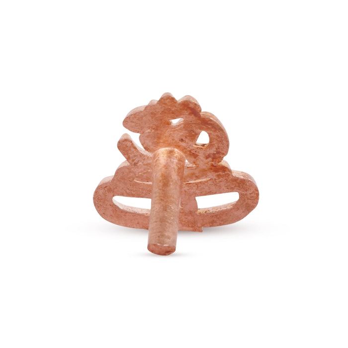 Om With Tripundra Tilak Stamp - 1.5 Inches | Zinc Om With Tripund Tilak Mudra - Deity Accessories