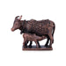 Cow and Calf Idol - 1.5 x 2 Inches | Copper Idol/ Kamadhenu Statue for Pooja/ 85 Gms Approx - Table Stand Accessories