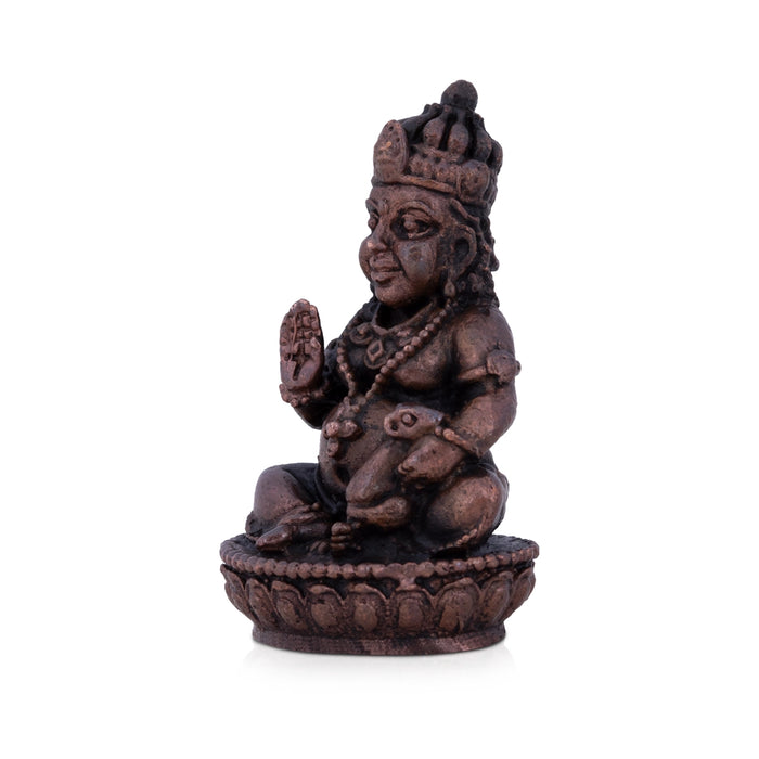 Kubera Statue - 1.5 x 1.25 Inches | Kuber Murti/ Copper Idol/ kuberan idol for Pooja/ 55 Gms Approx - Copper Murties