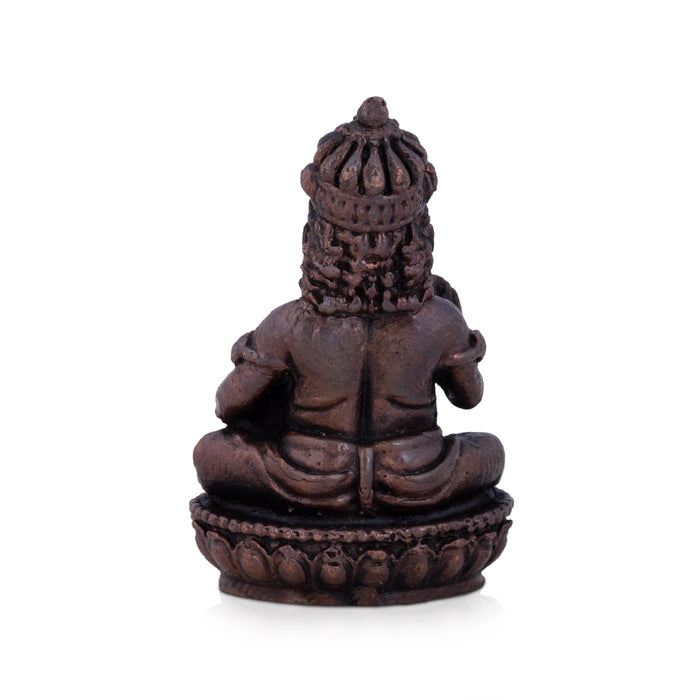 Kubera Statue - 1.5 x 1.25 Inches | Kuber Murti/ Copper Idol/ kuberan idol for Pooja/ 55 Gms Approx - Copper Murties