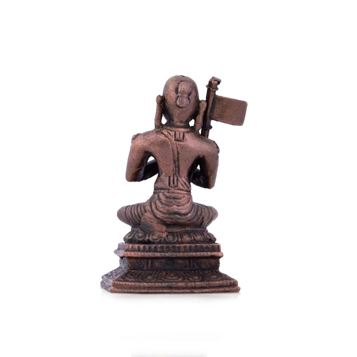 Ramanujacharya Statue – 2.5 x 2 Inches | Copper Idol/ Ramanujar Idol for Pooja/90 Gms Approx