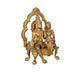 Ram Sita Sitting On Simhasanam With Arch - 14 x 9.5 Inches | Bronze Idol / Ram Seetha Statue For Worship - Fibre Murties
