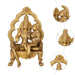 Ram Sita Sitting On Simhasanam With Arch - 14 x 9.5 Inches | Bronze Idol / Ram Seetha Statue For Worship - Fibre Murties
