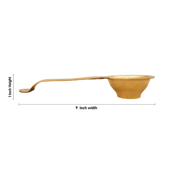 Camphor Burner - 1 X 9 Inches | Laddle Kapoor Dhani/ Brass Aarti/ Kapurdani For Pooja And Home Worship - Kapur Aarti