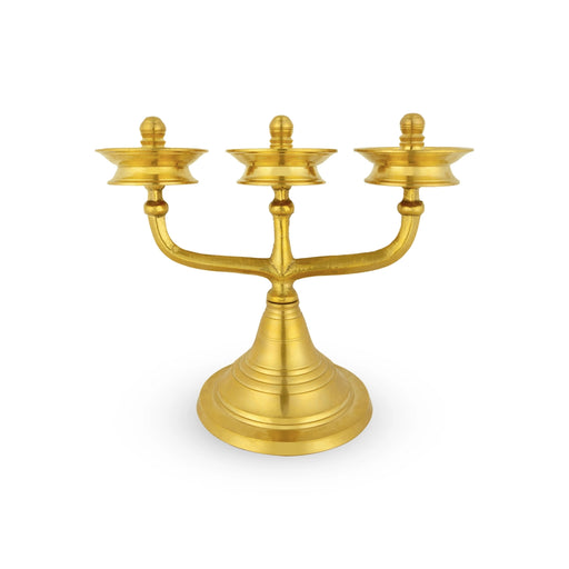 Kerala Kavara Vilakku - 7 x 10.5 Inches | Brass Deepam / Oil Diya / Lamp / Vilakku for Pooja/ Traditional Deepam - Kerala Lamps