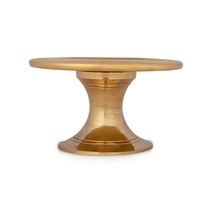 Mukkali Stool - 4 x 3 Inches | Brass Mukkali Stand/ Brass Stand for Pooja/ 225 Gms Approx - Pooja Aasan & Bajot & Pooja Mat