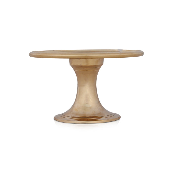 Mukkali Stool - 3 x 2.5 Inches | Brass Mukkali Stand/ Brass Stand for Pooja/ 300 Gms Approx - Pooja Aasan & Bajot & Pooja Mat